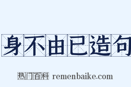 身不由已造句是什么意思的图片
